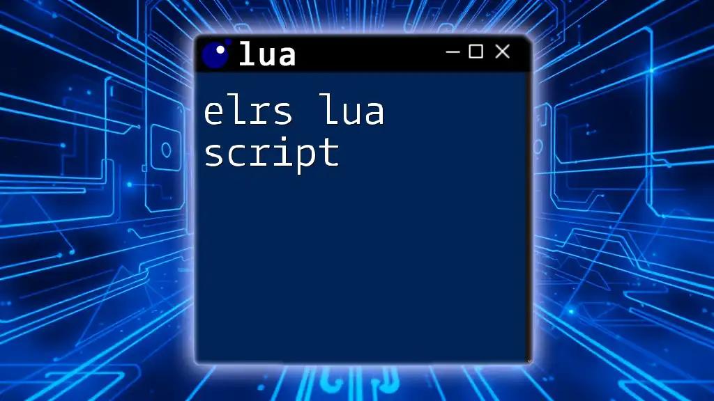 Mastering ELRS Lua Script in Minutes: A Handy Guide