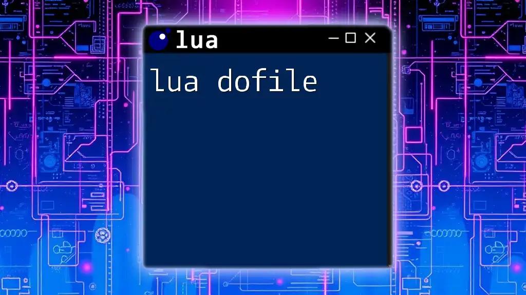 Mastering Lua Dofile: Quick Guide for Simple Scripting