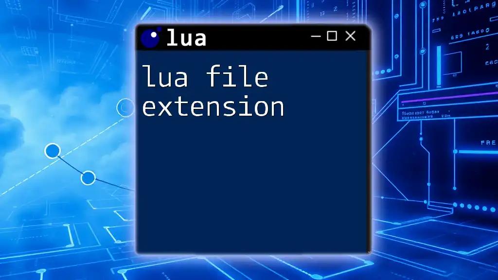 Understanding the Lua File Extension for Beginners