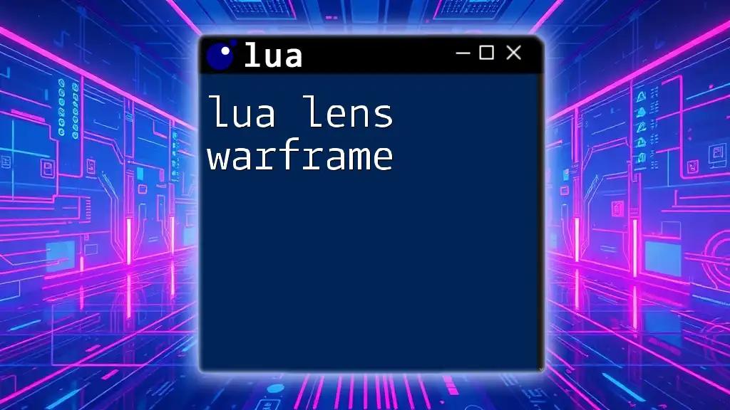 Master Lua Lens in Warframe: A Quick Guide