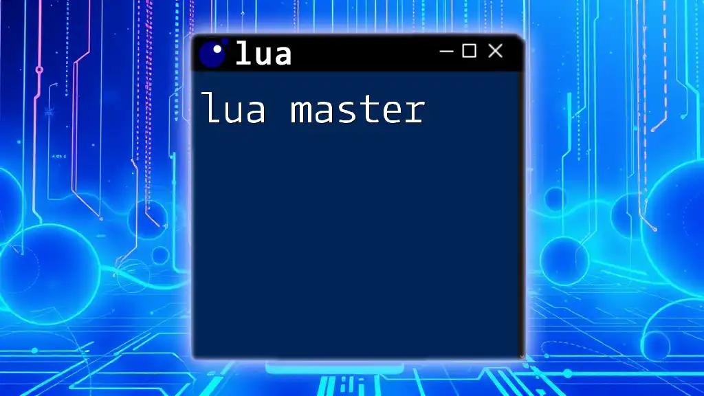 Become a Lua Master in No Time