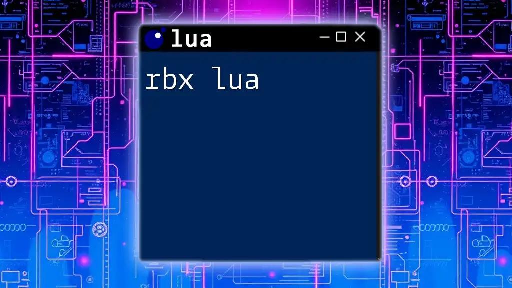 Mastering rbx lua in Quick Steps