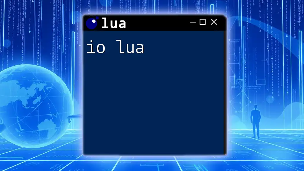 Mastering IO Lua: Your Quick Guide to Input and Output