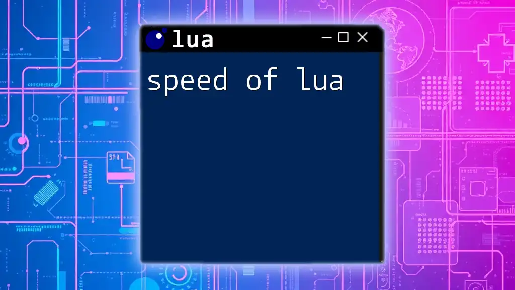 The Speed of Lua: Mastering Commands in No Time